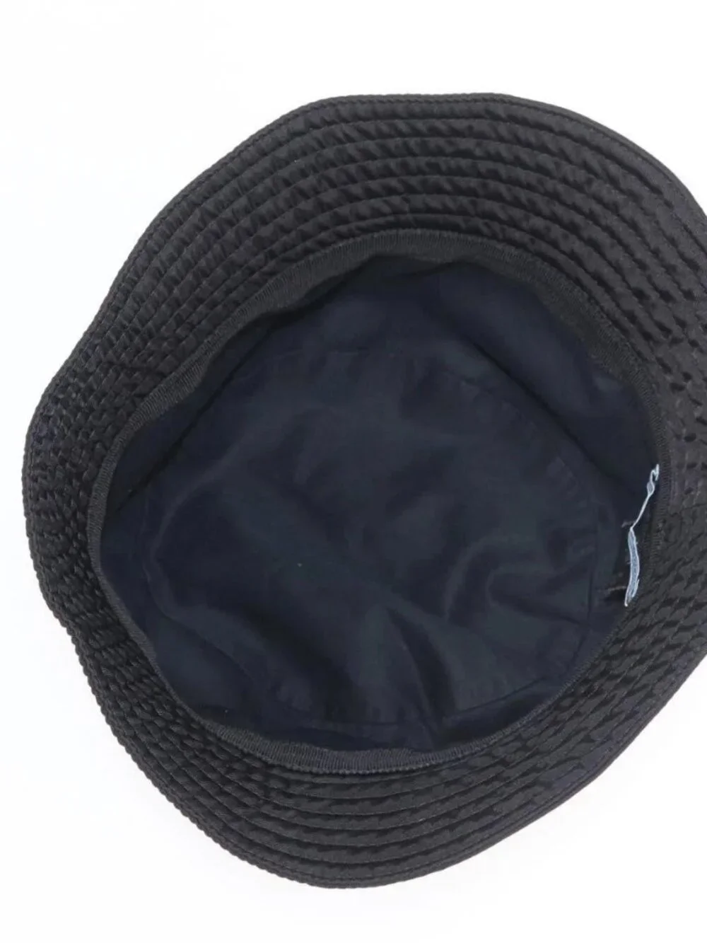 PRADA Hat Nylon M Black Auth 181375M